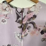 Leith Long Sleeve Floral Chiffon Dress Lavender Frost Medium Photo 5