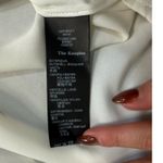 The Kooples White Crepe Leather Detail Floral Lace Long Sleeve Button Down Blouse XS Photo 2