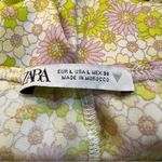 ZARA Satin Slip Dress Womens Size Large Printed Sleeveless Floral Midi Photo 12