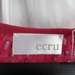 Ecru Pink Eyelet Embroidered Long Sleeve Blouse Size Small New Photo 4