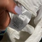 Free People  Maggie Mid Rise Straight Optic White Distressed Jeans- Size 24 Photo 9