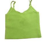 EXPRESS Green sweetheart neckline body contour crop top Photo 2