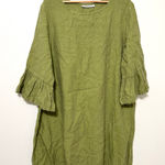 Bryn Walker  100% Linen Dress Bell Sleeve Size 1X Oversized Lagenlook Photo 0
