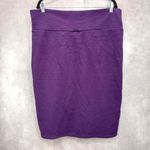 LuLaRoe  Purple Short Knee Length Pencil Skirt Plus Size 3XL Photo 1