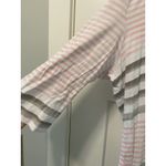 Womens Wild Palms 3/4‎ Sleeved Striped Gray And Pink Shirt XXL Photo 2