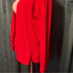 Skies Are Blue Red Soft Cardigan with Pockets Photo 3