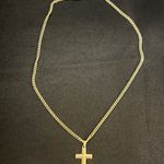 Gold Cross Pendant Necklace Photo 3