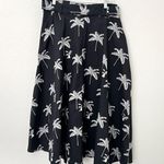 Ann Taylor [] Black White Tropical Palm Tree Pleated Maxi Skirt NWT Pockets Sz 16 Photo 2
