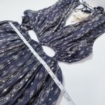 Z & L Europe Milena Maxi Dress Printed Cutout Tassels Frayed Hem 100% Cotton Gray Size L Photo 7