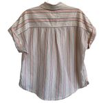 Lucky Brand  Women's Lightweight Button Up Pastel Stripe Shirt - L Photo 1