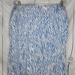 Diane Von Furstenberg  A-Line Sea Twig Midi Skirt Blue And White Size 2x Photo 6
