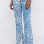 Ganni Womens Cotton High Rise White Acid Light Blue Bootcut Denim BetzyJeans 27 Photo 13