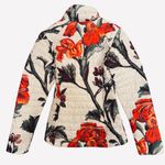 Columbia  XS Floral Omni-Heat Puffer Jacket Ivory Red Yellow Peony Print Photo 2