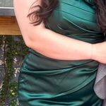 Green strapless mini dress formal Size 16W Photo 0