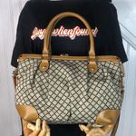 Gucci  Diamanté Sukey Canvas and Leather Rolled Top Handle Shoulder Bag Photo 3