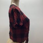 Forever 21  Size Medium Red & Black Plaid Crop Top With Front Knot. New With Tags Photo 2
