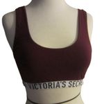Victoria's Secret Maroon Logo Band Bralette Victoria’s Secret Medium Soft Cotton Stretch Photo 2