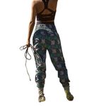 FP MOVEMENT The Way Home Daisy Check Combo Printed Joggers Size S New w/o Tag Blue Photo 3