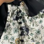 ZARA  Floral Satin Tie Blouse SZ M Photo 2