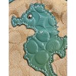 Coach  Signature Green Patent Leather Seahorse Round Wristlet Coin Purse Keychain Photo 2