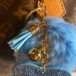 Bag / Purse Heart Pompom Charm #172 Blue Photo 2