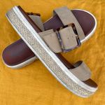 MIA  Two Strap Tan Espadrille Platform Sandal Size 9.5 Photo 3