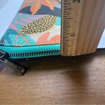 Wander Vibrant Tropical Artistic Print Zippered Wallet Abstract Floral Motifs Green Photo 4