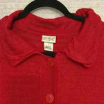 kim rogers Red cardigan sz Large bell sleeves big buttons very stylish Photo 2