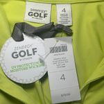 Zenergy Golf Chico's Polo Top Lime 3/4 Sleeve XXL UV Protection Moisture Wicking Yellow Photo 3