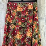Sag Harbor Size 10 Paisley & Floral Multicolor Flare Swing Skirt Side Zipper Photo 2