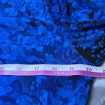 CHAPS  Ruched Long Sleeve Sheath Dress Womens XL Blue Black Floral Party Dressy Photo 9