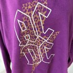 AC/DC Purple Gold Leopard Graphic Oversized Sweatshirt Unisex Size Large Photo 1