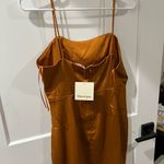 Showpo Copper Spaghetti Strap Slip Mini Dress Brown Size 6 Photo 1