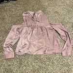 Ethereal Cold Shoulder Mock Neck Shimmer Top Mauve Long Sleeve Large Photo 5