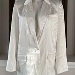 Steve Madden Revolve Smooth Talk Blazer, Satin One-Button in White Ivory NEW $99 Photo 14