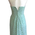 David's Bridal David’s Bridal Mint Green Strapless Lace Gathered Cocktail Dress Size 2 NEW Photo 3