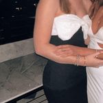 Windsor Strapless Black Dress With White Bow Photo 2