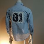 Ruff Hewn NWT  Blue & White Button Down Shirt (S) Photo 3