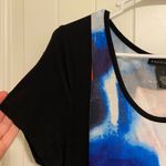 Grace Elements NWOT  women’s long multicolor pattern drapey loose pocket blouse L Photo 1