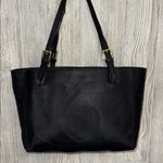 Tory Burch New York Buckle Black Tote with Gold Zipper Photo 7
