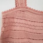 Aerie  Pink Crochet Crop Top small Photo 1