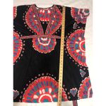Trina Turk  Yucateca Tunic Swim Cover Dress Size S Black Red Multi Short Caftan Photo 8