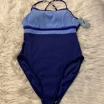 Beach Cabana Swim size brand new with tag navy blue with light blue colors Size L Photo 7