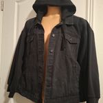 Kancan 2XL Black Denim Jacket with Hoodie Size 2X Photo 4
