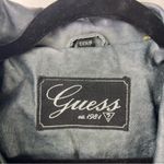 Guess , Quilted Faux Leather Jacket, Dark Teal, Polyurethane, Moto Style Photo 1