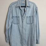 Ann Taylor Vintage Denim oversize Button up shirt Photo 0