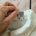 Chico's  Shirt Womens 2 White Linen Lino Casual Summer Comfort Light Button Turkey Photo 2