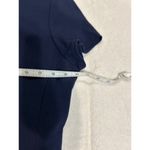 Talbots  Navy Blue Sheath Shift Short Sleeve Stretch Work Business Casual Size 14 Photo 5