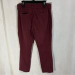 Anthropologie The Essential Slim Burgundy Cropped Pants Size 4 Photo 4