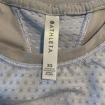 Athleta  Chi Dot Mesh‎ Workout Active Crop Tank Blue size XS Sporty Athlesiure Photo 6